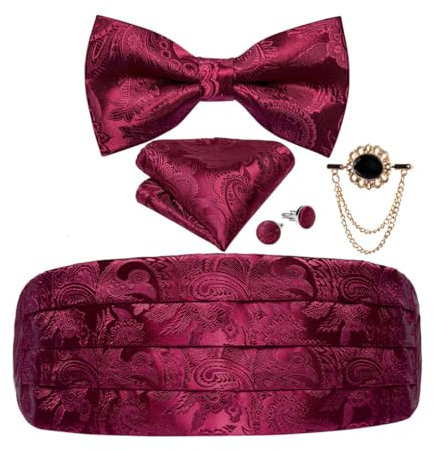 Hochzeits-Blumen-Seide, Kummerbund, Fliege, Broschenset für Herren, Smoking, formell, breiter Gürtel, zeremonieller Gürtel, elastischer Bund, YF3008-XZ0009, Einheitsgröße