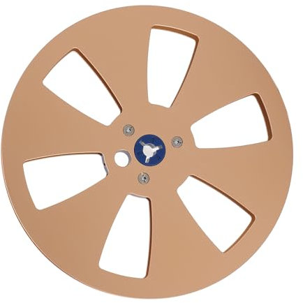 1/4 7 Zoll Leere Tonbandspule, 6-Loch-offene Tonbandspule, Aluminiumlegierung, Aufnahmerolle zu Rolle für Studer Öffnungsmaschinenteile für die (Gold)
