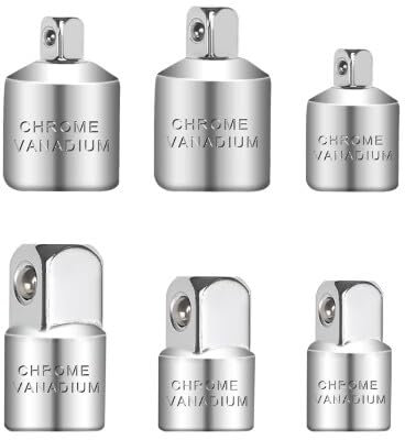 Adattatore Bussola,Set Di Adattatori Chiave Cricchetto,6 Pezzi Chiavi A Bussola,Set Di Adattatori Chiave A Cricchetto Da 1/4 A 3/8,Da 3/8 A 1/4,Da 3/8 A 1/4,Da 1/4 A 3/8,Da 1/2 A 1/4,Da 1/4 A 1/2