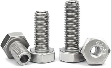 Cilky Metallschrauben 1/2/5 Stück M4 M5 M6 M8 M10 M12 M14 M16 M20 304 Edelstahl Außensechskant Hohlschraube Hohlbolzenmaske Maschine Durchgangslochschraube(M5x12 (5pcs))
