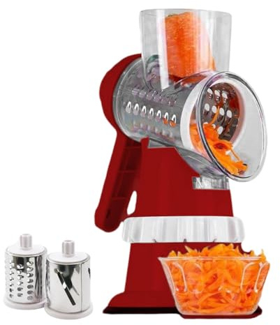 Yianyal Robot de cocina con manivela, rallador rotativo - Picadora de verduras de manivela - Picadora de alimentos de cocina Cortadora de alimentos de cocina para el hogar, cocina, restaurante