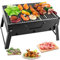 Barbecue Portable Petit Barbecue à Charbon de Table Domestique Pliable, pour pique-nique, jardin, terrasse, camping, voyage