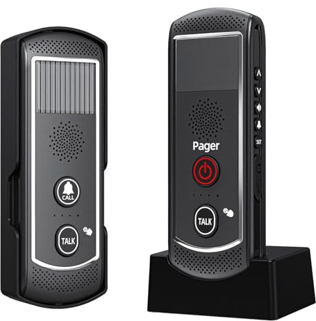byepica Sonnette solaire sans fil, longue portée 1-2 km, batterie rechargeable, IP44 résistant aux intempéries, 3 options de volume, pas de Wi-Fi nécessaire, idéal pour les grandes maisons