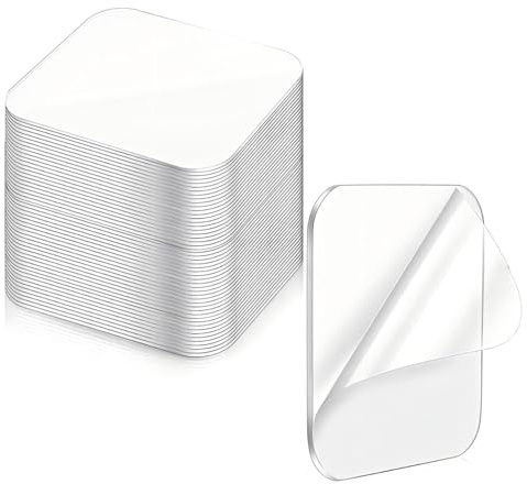 YCZARD 30Pcs Strong Double Sided Sticky Pads 2.4Inch Heavy Duty Adhesive Pads for Mounting Waterproof, Wall Mounting Tape for Home, Craft DIY 2 Sided Precut Nano Gel Wall Mount Glue
