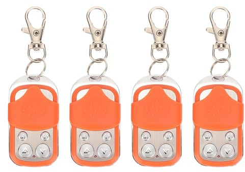 4PCS 433.92 Mhz Apriporta Garage, Apri Del Cancello Universale Remoto, Telecomando Porta Garage con Portachiavi, Telecomando Porta Automatica con Fob a Lungo Raggio per Magazzino Garage Coop