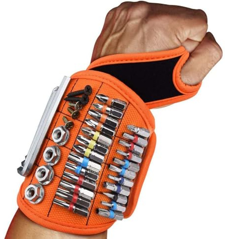 Magnetisches Handgelenk, Magnetarmband, Werkzeuggürtel, rutschfester Organizer für Bohrer und Schrauben für Techniker, Werkstatt, Garage, Heimwerker, Hobbyhandwerker