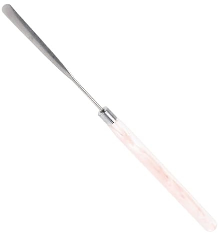 Veemoon Espátula Multifuncional de Acero Inoxidable y Acrílico para Maquillaje y Uñas, Resistente al Daño, Adecuado para Uso en Casa y Principiantes