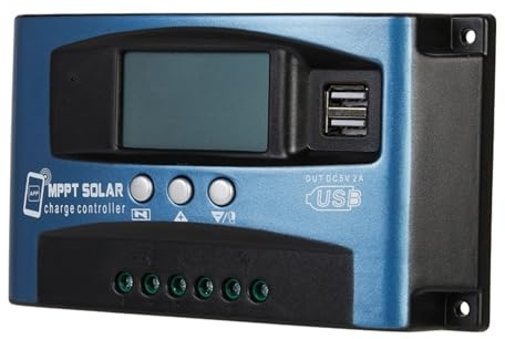 Bluetooth/WIFI MPPT Solar Laderegler 30A-100A Dual USB LCD Display 12V 24V Solar Zelle Panel Ladegerät Regler Mit Last Weit Verbreitet(100A,12V-60V BT)