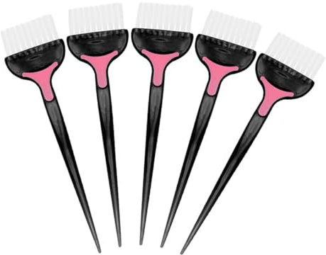 ULTECHNOVO 5 Stück Teiliges Weicher Haarkamm für Haarfärbung und Pflege Flexible Waschbare Haarfärbepinsel für Friseursalon und Zuhause Langlebig Leicht für Präzises Auftragen und
