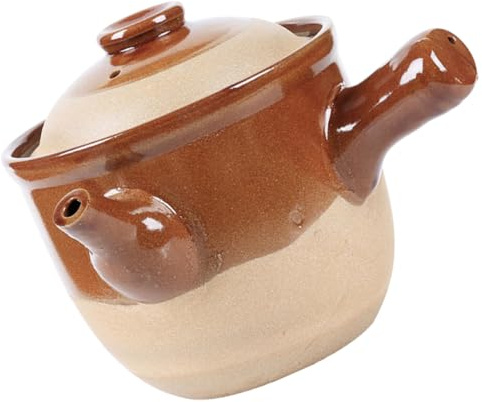 EPIGEIST Marmite en Terre Cuite Traditionnelle pour Ragoût Médicinal Pot de Cuisson Chinois Résistante à Haute Température Petite Taille 15 Litres pour Feu à Gaz et Usage Médicinal