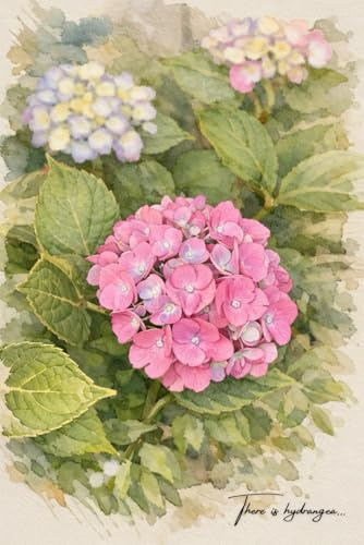 Elegant Watercolour Hydrangea: Journal, Notebook, Diary