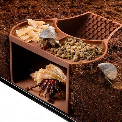 Rifugio Tunnel per Granchio – 13 X 12 X 6,8 Cm, Grotta D'habitat, Casa per, Rifugio Nascondiglio Arrampicata, di alimentazione per Granchi | Tunnel Sotterraneo Serbatoio Decor OBS