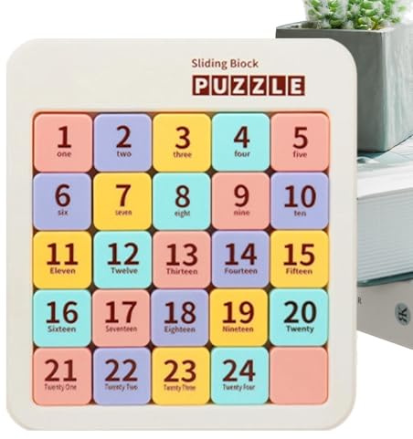 Schiebepuzzle,Magnetisches Zahlen Denkspiel | Pädagogische Lernspiele,Geeignet für Erwachsene, Mädchen, zu Hause, Reisen, Camping, Schule, Geburtstagsfeier,