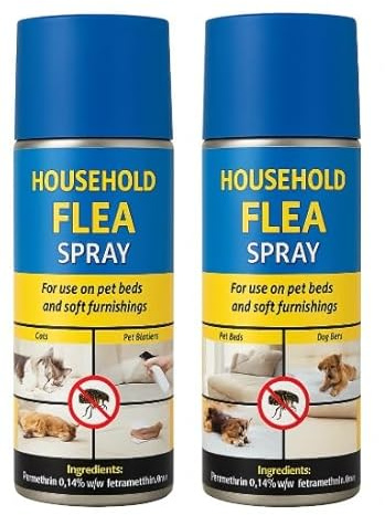 Home Flea Killer Spray 2 Pack (400ml) - Household Flea Spray For The Home | Kills Instantly | Strong Household Treatment For Cat Dog Pet Beds Carpet (200ml each)