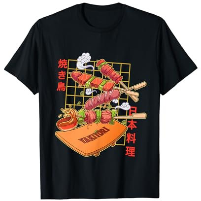 Yakitori Brochettes de poulet grillées japonaises Kanji BBQ T-Shirt