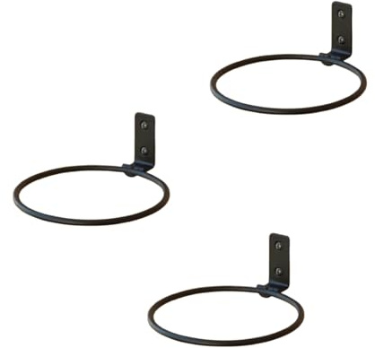 Wandmontierter Blumentopfhalter, 3 Stück, 15,2 Cm, Faltbarer Blumentopfhalter-Ring, Metall-Hängepflanzenständer, Wand-Blumentopf-Aufhänger, Gartendekoration, Hängeregal,