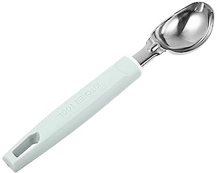 NAMOARLY Ice Cream Scoop Zinc Alloy Dessert Tool for Fruit Mint Green Comfortable to Hold Non- Handle Food-Safe Resistant for Scooping Ice Cream and Desserts