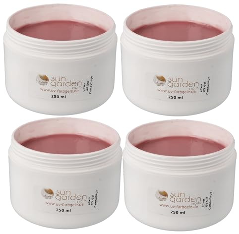 Sun Garden Nails Cover Gel 4x250 ml Aufbaugel Builder Gel Make Up Nagelgel Gelnägel