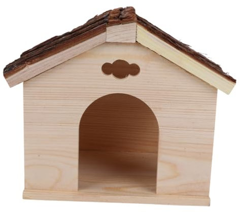 WOONEKY 1stück Holzhaus Für Meerschweinchen Und Nagetiere Squirrel Cabin Gemütlicher Rückzugsort Für Chinchillas Und Kleine Haustiere Leicht Und Einfach Zu Reinigen Braun Khaki