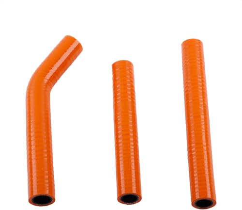 LUXERAD Kit de manguera de radiador de silicona para KTM 125 144 150 200 250 300 2007 2008 2009 2010 manguera de radiador exterior naranja interior negro
