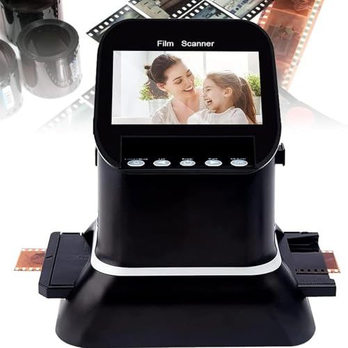 Film slide scanner, 120 high resolution film scanner, 1080p digital film converter, converts 35mm, 135, 126, 127 negatives and slides to digital JPEG, supports image preview