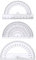 ZUWIJEQ 3 Pezzi Goniometro 180°, Goniometri Matematici Plastica, Matematica Geometria Strumento Forniture per Ufficio Scuola Casa Classe Studenti, Trasparente,con righello