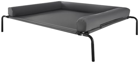 VEVOR Cama Elevada para Perros 1225 x 900 x 200 mm con Almohada Estructura de Metal Malla Transpirable Cama para Mascotas Portátil Carga de 50 kg para Mantener Frescas a Las Mascotas, Talla XL