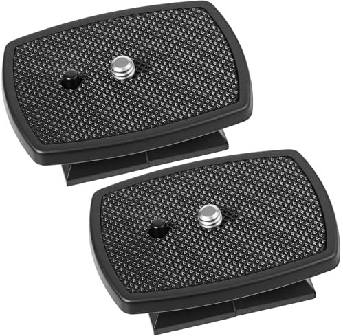 2 piastre a sgancio rapido per fotocamera, piastra a sgancio rapido, compatibile con DSLR SLR, treppiedi universale, piastra a sgancio rapido in acciaio inox, per fotocamera digitale DSLR SLR