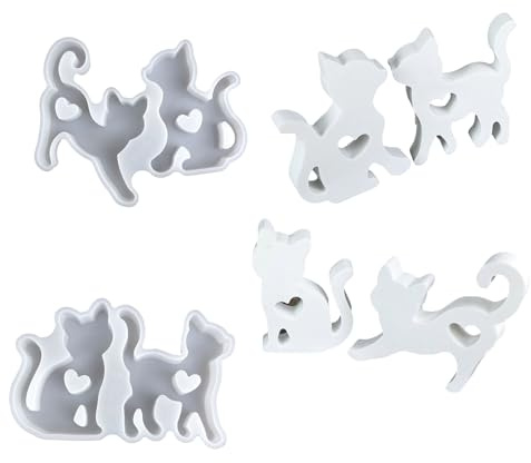 Lot de 2 moules en silicone robustes en forme de cœur pour décoration et personnalisation de cadeaux spéciaux