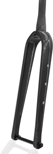 CUCKQUIC Fourche Rigide Carbone Vélo Route & Gravel 700C, Axe Traversant 12x100mm, Frein à Disque, Tube Droit/Conique 1-1/8'' A,Taperd Tube