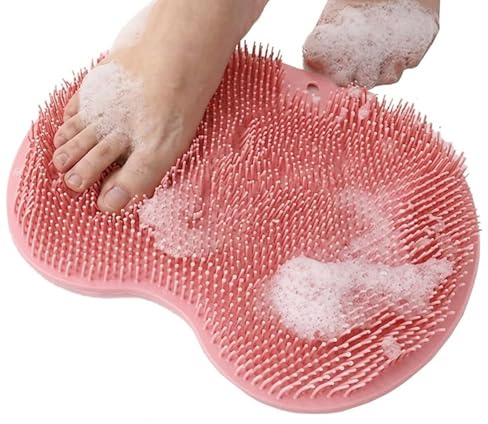 SCRUBBIKO|Spazzola Esfoliante Per Piedi Da Doccia In Silicone Scrubbiko, Pulitore Per Piedi E Schiena Per La Doccia, Lavaggio Dei Piedi Con Ventose