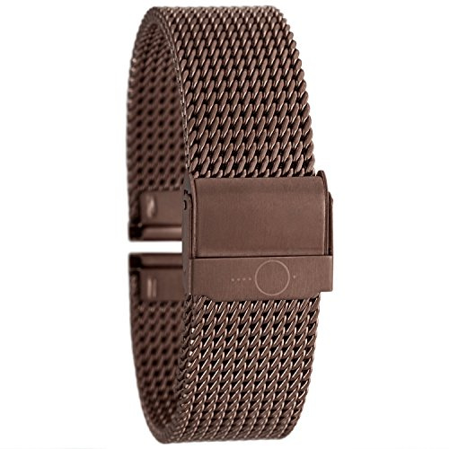 Eichmüller massives BandOh Edelstahl Milanaise Uhren Armband PVD-vergoldet