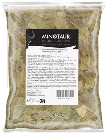 Minotaur Spices | Foglie di alloro secche | 2 x 500g (1 Kg)