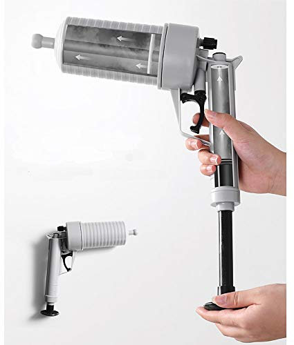 YLXD Pompa di Scarico ad Alta Pressione,Sturalavandini Aria compressa Pistola a Pressione Toilet Plug Sink Plunger Tool Cleaner con 4 adattatori/Doccia, Fogna, WC