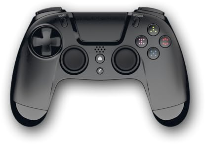 Gioteck - Vx4 - Mando Ps4 Wireless, Controlador Inalámbrico Bluetooth, 3,5 Mm Puerto de Audio, Soporta vibraciónes y Movimientos, Compatible con Ps4 y PC Negro (Windows 8.1)