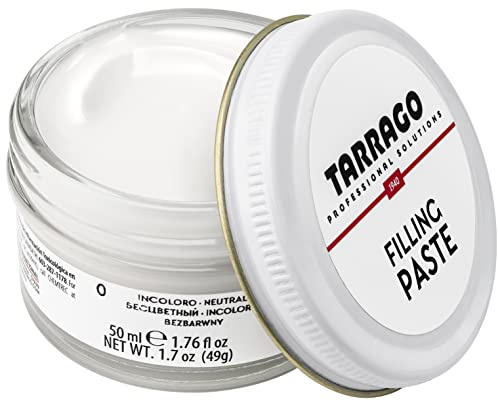 Tarrago | Pot de pâte de remplissage 50ml | Pâte de remplissage pour réparer tous les types de chaussures en cuir, en cuir synthétique et en caoutchouc (incolore 00)