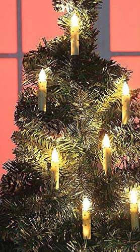 Gravidus 10er Set kabellose LED Weihnachtsbaumkerzen