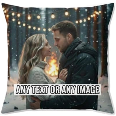 Personalised Cushion Cover | Customised Pillow Cover with Any Text & Photo | Personalised Gifts, Mothers Day, Valentines Day, Birthday, Anniversary & Wedding (Single Side Print)