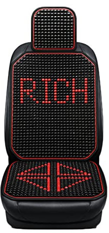 MISSMAO Naturholz Perlen Autositzkissen Massagesitzkissen Sommer Cool Autositzbezug Stuhl Sitzkissen Universal Fit für Zuhause Auto Büro 9170B
