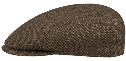 Stetson Undyed Wool Flatcap Uniarbene Mütze Tweed Design Nachhaltige Schiebermütze aus Schurwolle und Kaschmir Made in the EU Herren Herbst Winter