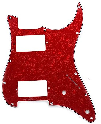ROZILO 11-Loch-Gitarren-Pickguard HH Humbucker für Fender Standard Stratocaster Modern Style Red Pearl