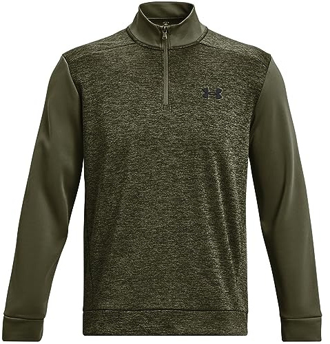 Under Armour Men's Armour Fleece Twist Quarter Zip, 390 GREEN, XL