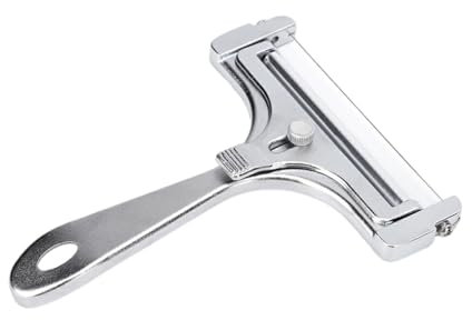 BOKIOESDE Verstellbarer Butterschneider. Genießen Sie jedes Mal geschnittene Butter. Haltbarkeit. Käseschneider aus Edelstahl mit Einstellbarer Dicke, Matt