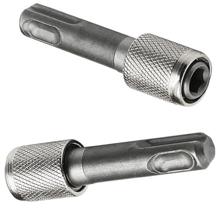 Lot de 2 adaptateurs SDS Plus de 6,35 mm (1/4''), pour mandrin, marteau perforateur, adaptateur SDS pour mandrin normal, tige ronde sur tige hexagonale pour perceuse à percussion