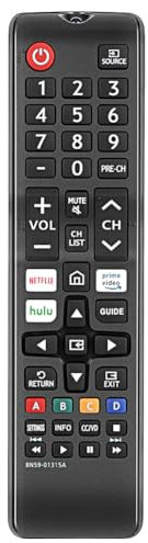 Replacement Remote for Samsung Smart TV Remote Control and Samsung LED LCD QLED 4K 8K UHD 3D HDTV HDR Curved Crystal Smart TV with Netflix Button 2.2