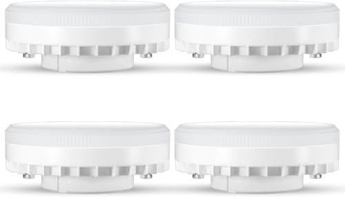 DiCUNO 4 st GX53 LED-lampor 7W, kallvit 5000K, ersätter 70W konventionell halogen, 950lm, 120°, matt, LED-lampor 230V AC, icke-dimbara, energiklass D