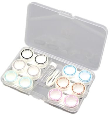 minkissy 6stücke Objektivbehälter Transparente Aufbewahrungsbox Für Linsen Objektivetui Objektivhalter Mit Flaschenhalter Pinzette Und Saugnapf Für Zuhause Und Reisen