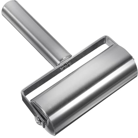 LALADEFIEE Rullo da Cucina Design a Testa Singola a Forma di T in Acciaio Inossidabile Color Argento Rullo Liscio ed Efficiente per Preparazione Impasti in Cucina