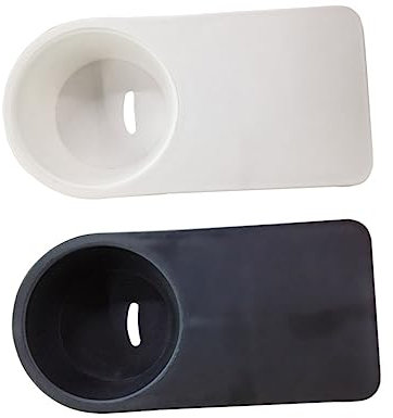 Cabilock Soporte para Vasos De Escritorio Clip Abs Resistente, 2 Piezas Blanco y Negro, Portavasos De Mesa Multifuncional para Hogar y Oficina