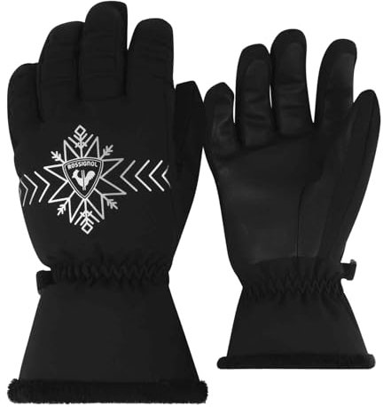 Rossignol Damen Handschuhe Skihandschuhe Winterhandschuhe Perfy, Farbe:Schwarz, Artikel:-200 black, Größe:S